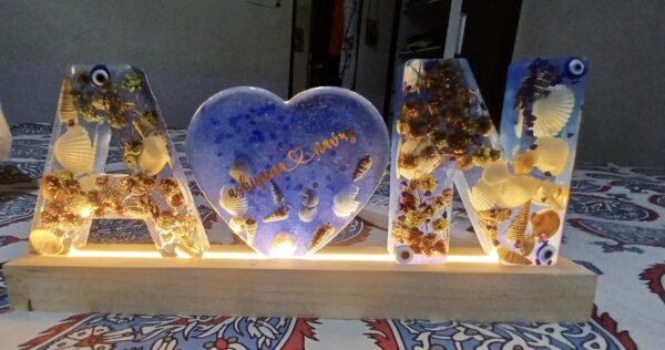 Customised Couple Name light stand