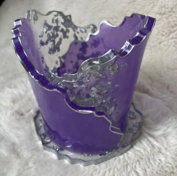 Purple Pen stand with crystal